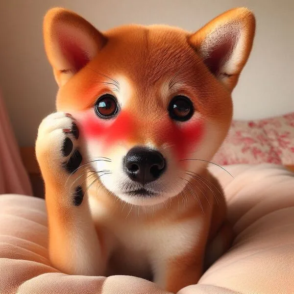 Shiba Inu comiendo un pienso de alta calidad con ingredientes naturales