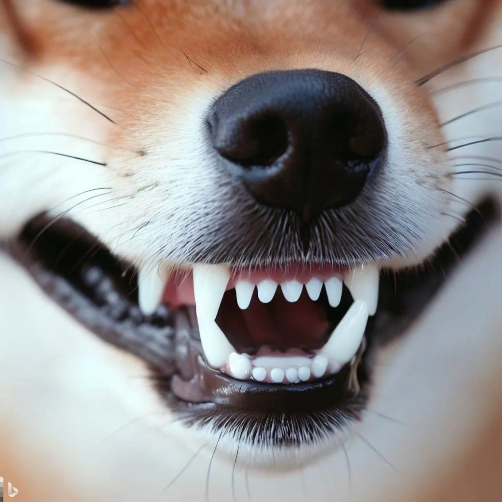 Shiba Inu con buena salud dental