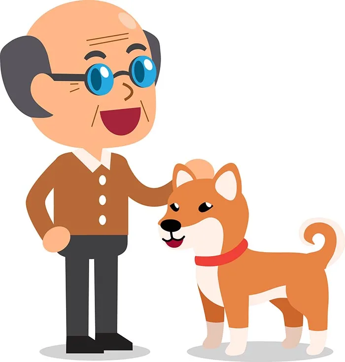 Perro con dependencia emocional excesiva hacia su dueño