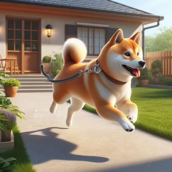 Propietario trabajando con su Shiba Inu en ejercicios de recall y refuerzo positivo