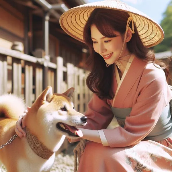 Shiba Inu adulto respondiendo al recall en un entorno natural