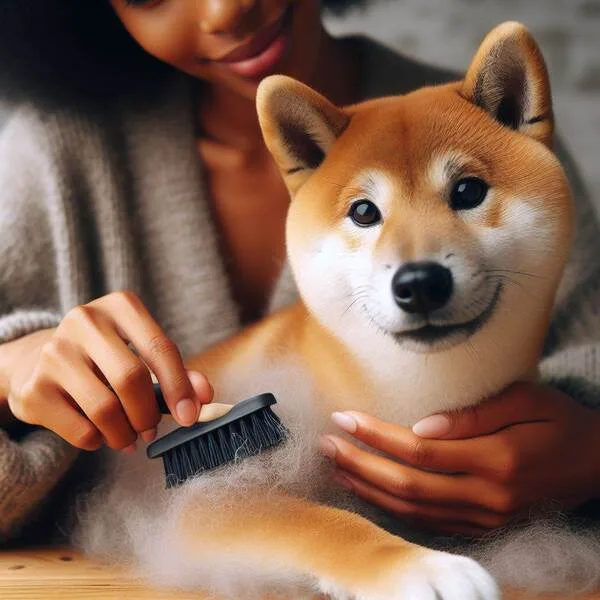 Herramientas de cepillado para el pelaje del Shiba Inu